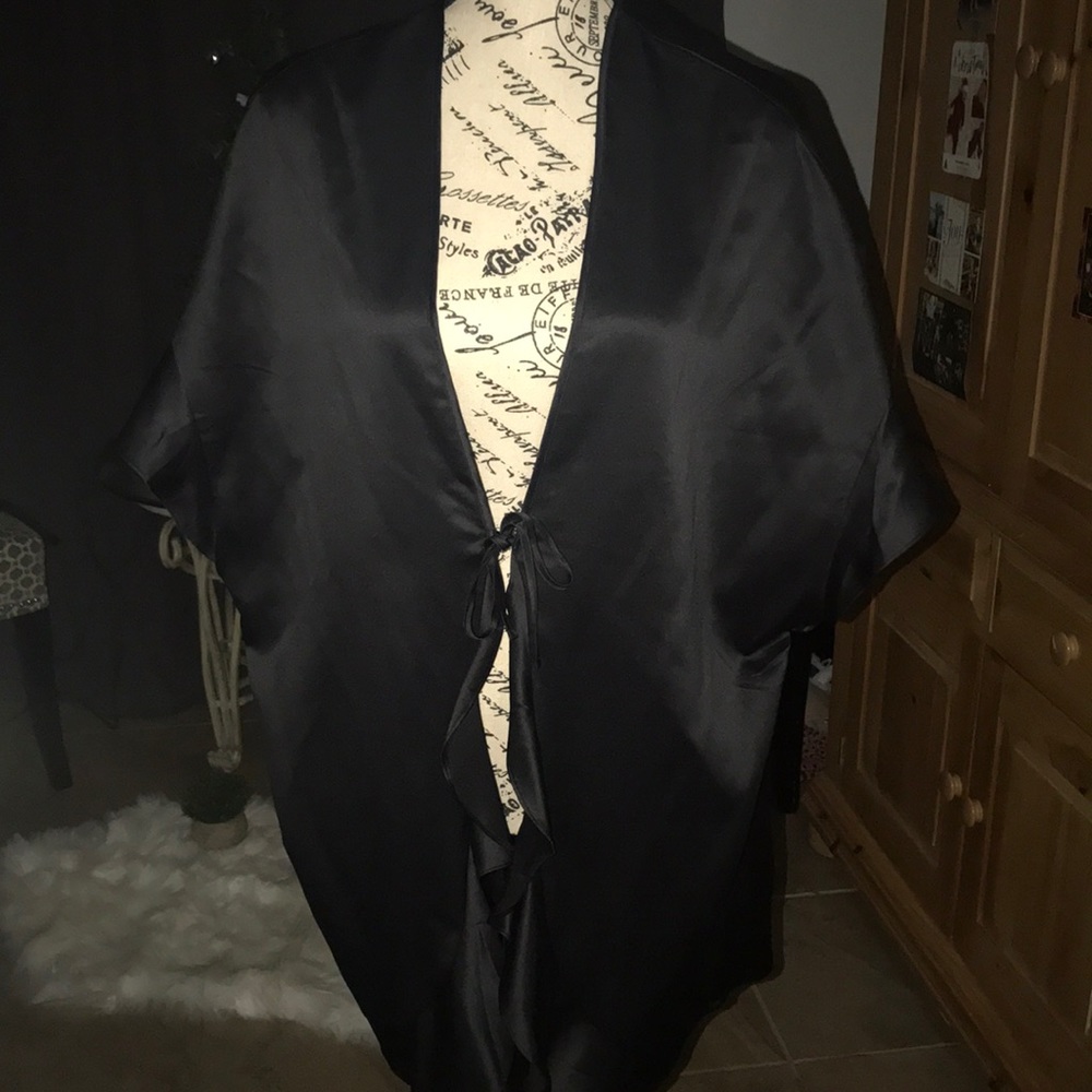NWOT Victoria Secret Black Nighty Overthrow - Picture 5 of 5